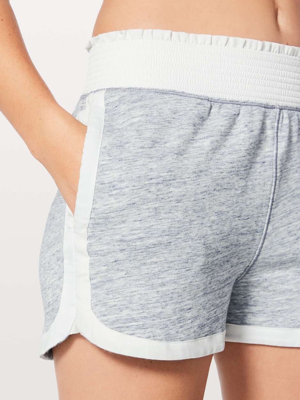 Lululemon Cool & Collected High Rise Shorts Heathered Space Dye Nimbus Size 12